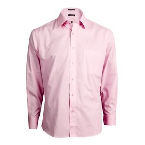 Pierre Cardin Mens Slim Fit Button Down Dress Shirt Pink 16-16 1/2 34/35 Size L